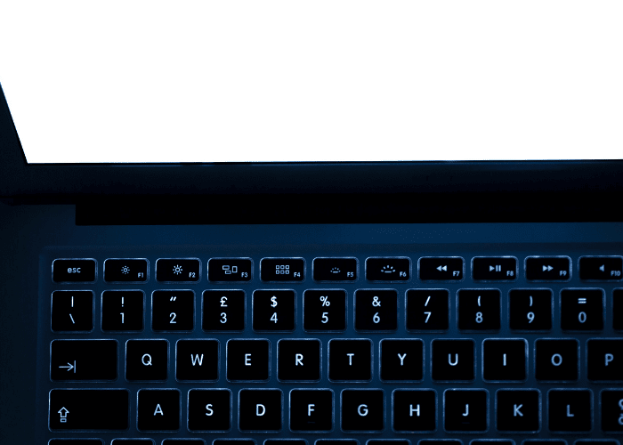 laptop with touch screen and keyboard